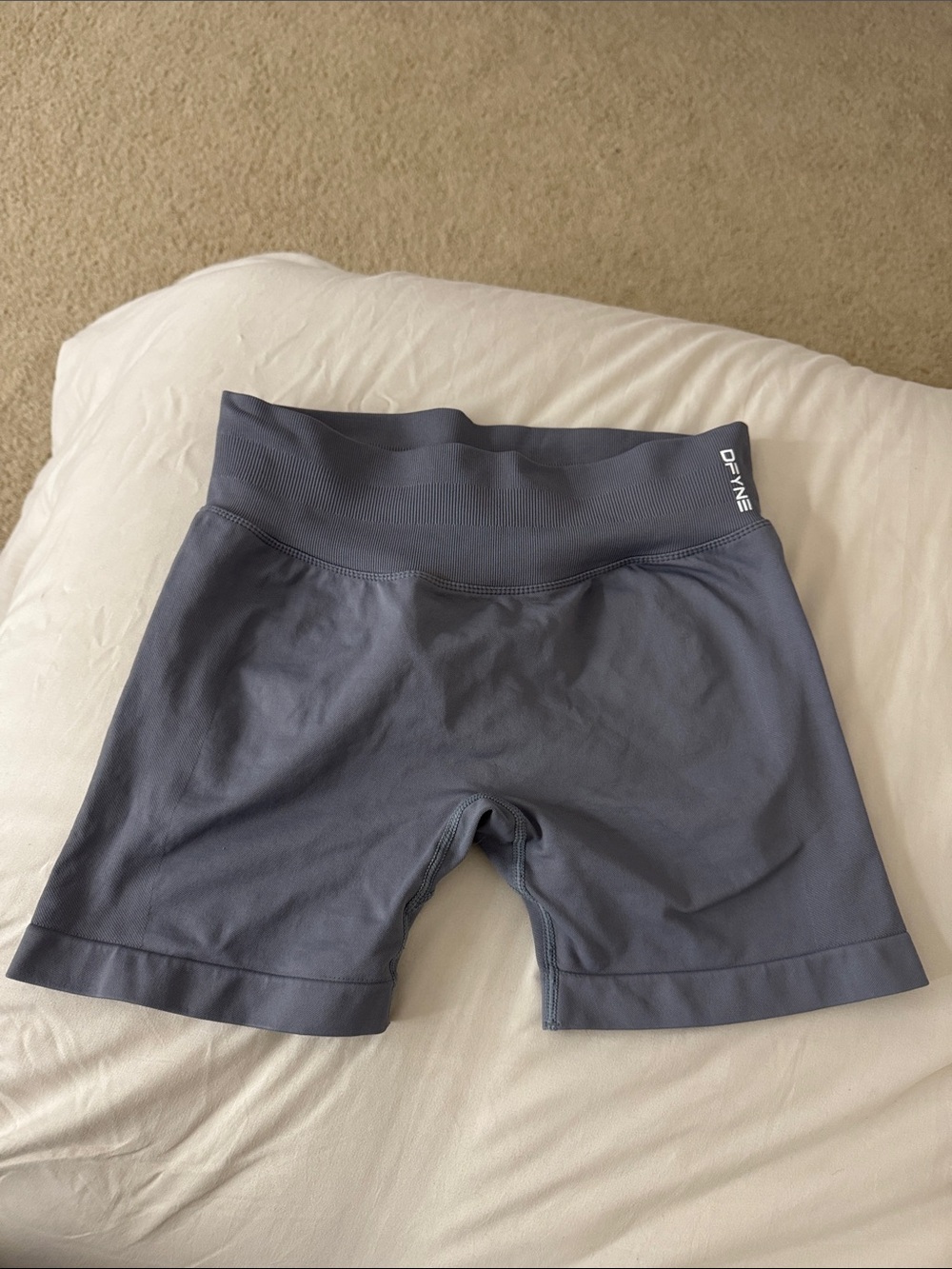 Dynamite High-Rise Seamless Bike Shorts — Slate Blue